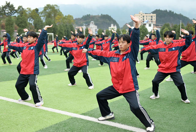 武术 武术操  教育 体育 大课间 传统文化 校园生活  学校 学生