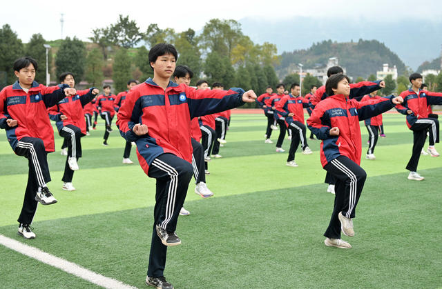 武术 武术操  教育 体育 大课间 传统文化 校园生活  学校 学生