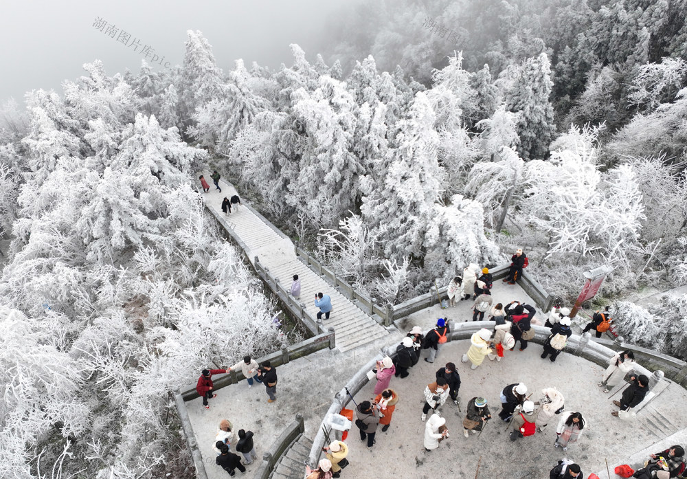 南岳 美景 冰雪 雾凇 