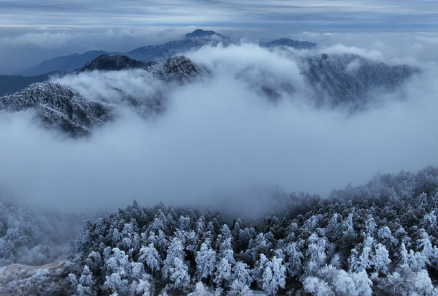 南岳 冰雪 雾凇 美景