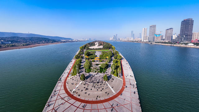 长沙 都市风景  第一地标  最火景点  橘子洲头