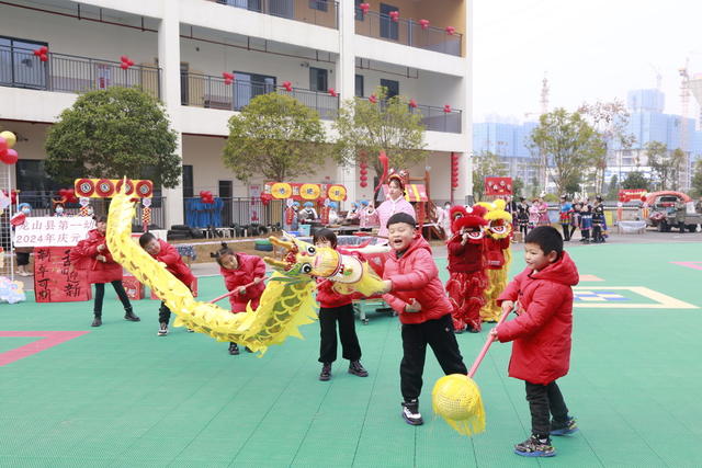 湖南、龙山、幼儿、活动、新春、迎接