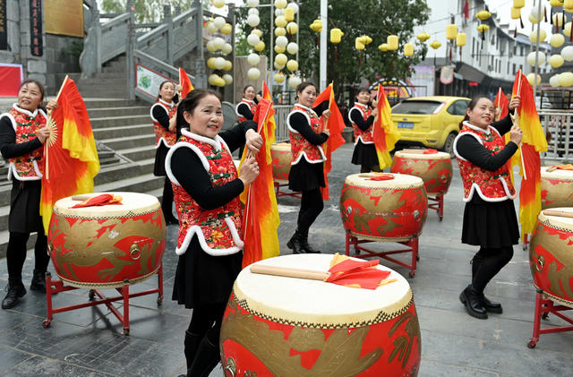击鼓 文化 喜庆 迎新年 庆元旦  文艺活动 民间艺人