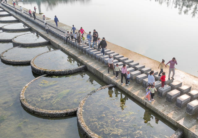 元旦假期  休闲  道县 冬日  游园
