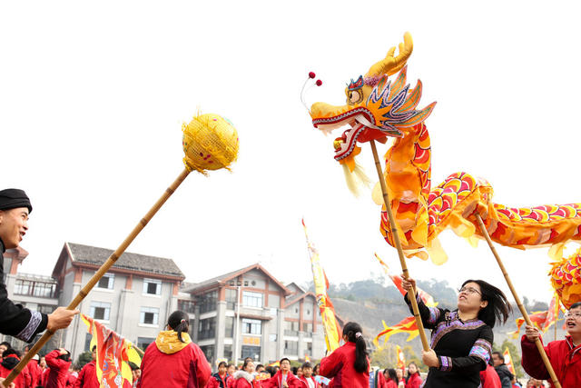 迎新年 舞龙 传统文化