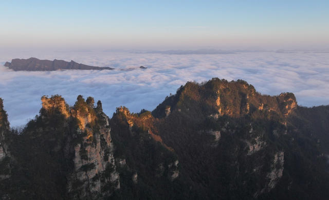 张家界 天子山 云海 
