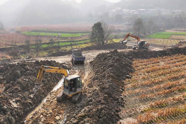 农田 建设 张家界 冬季