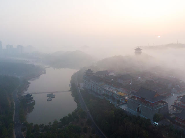 桂阳文化园 晨雾