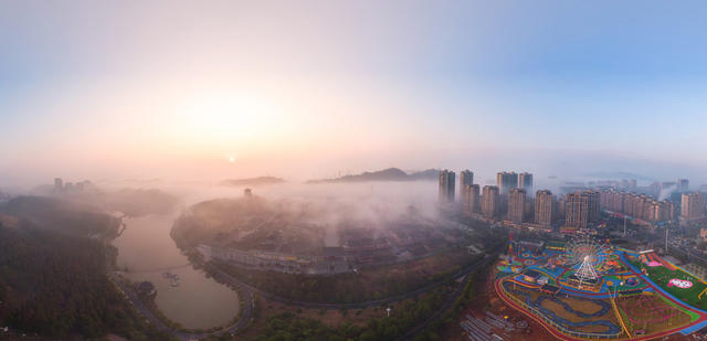 桂阳文化园 晨雾