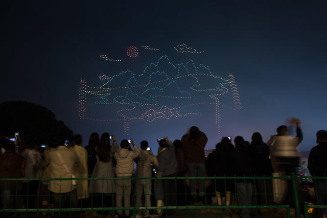 烟花  跨年  游客  夜晚  欢乐  心愿  新年