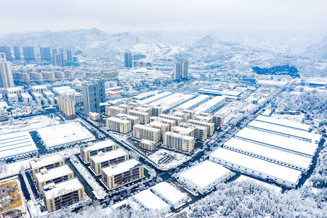 高楼  雪景  湘西  