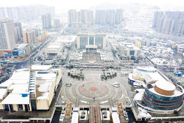 高楼  雪景  湘西  