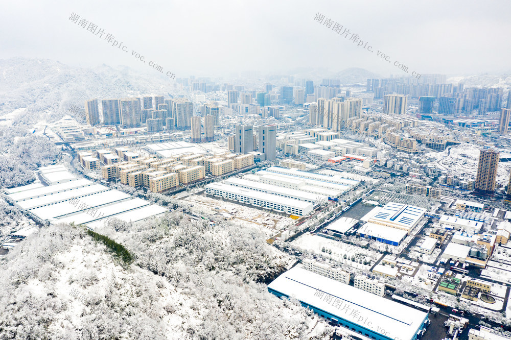 高楼  雪景  湘西  