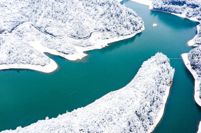 雪景  水库  湘西  