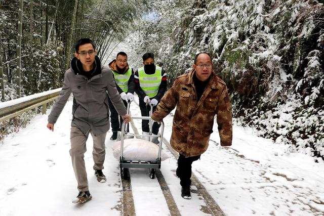 撒盐除雪  道路畅通
应急人员
村干部   