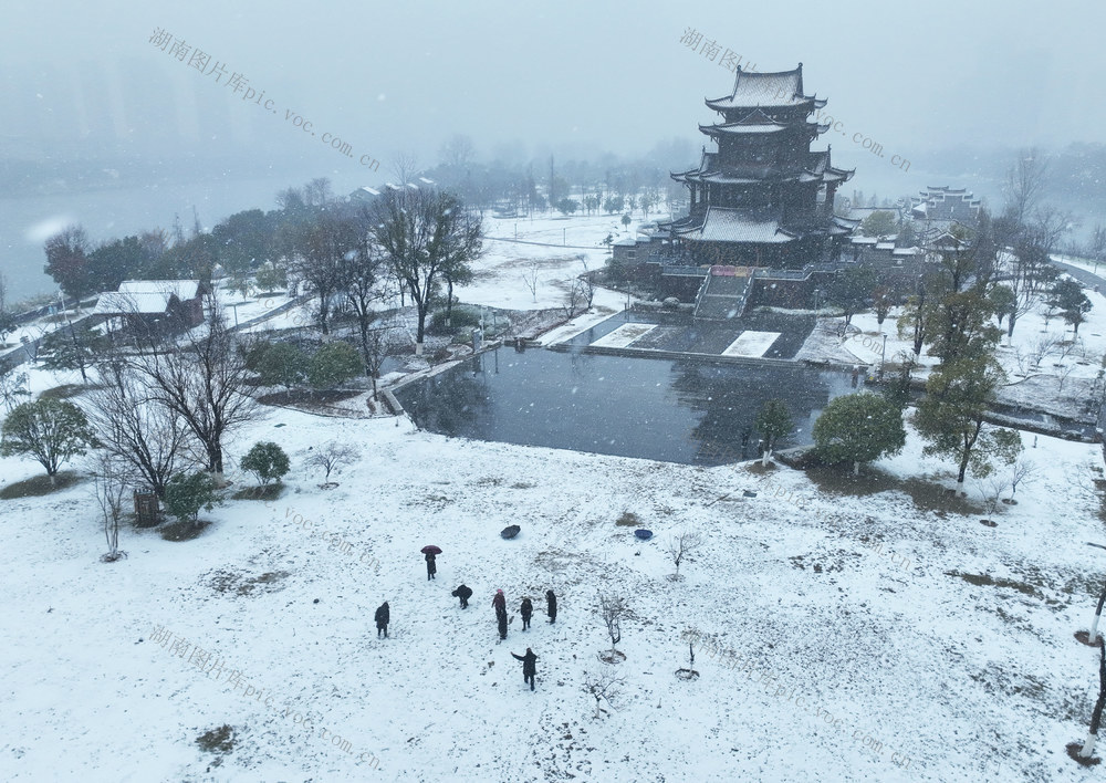 雪 衡阳 石鼓书院 风光，美景