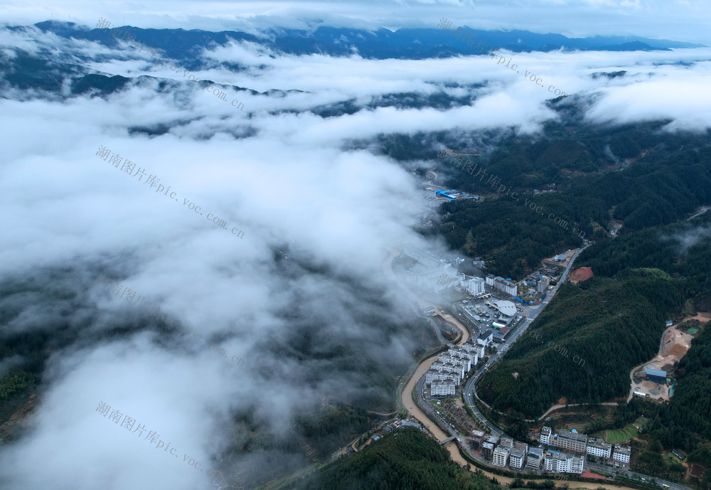 湖南桂东 春（立春） 雨 山城  梦幻画卷