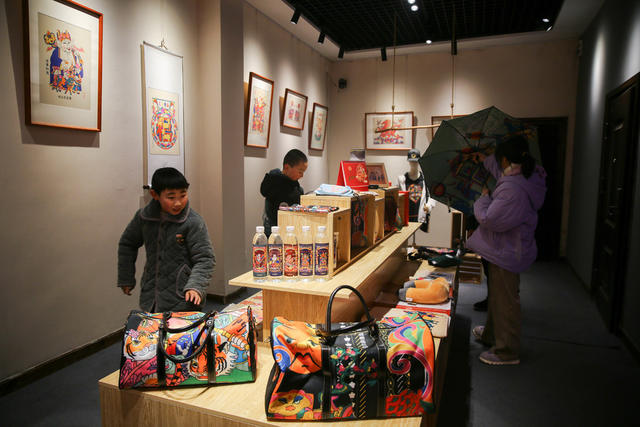 非遗 文化 新春 年画 文创 市场 春节