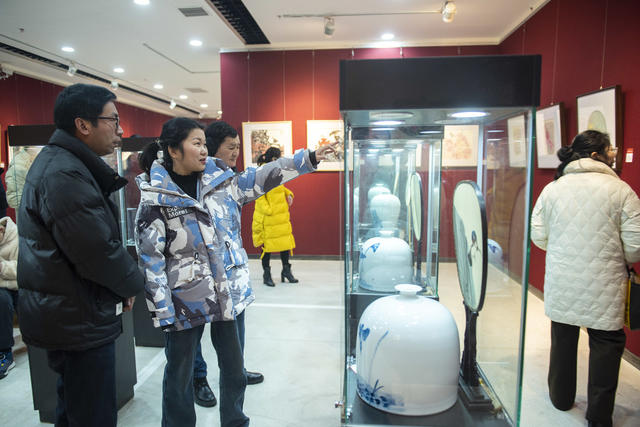 湖南娄底 文化大餐 迎新年 美术展览 春节 花鸟画小品展