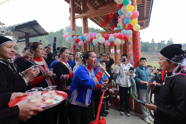年味 节日 侗族 姑巴 传统 婚俗 闹新春 吸引 游客