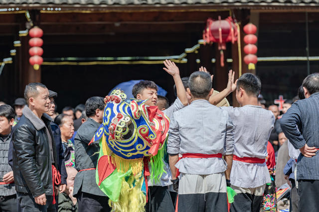 吉首 百狮会 舞狮 新春 德夯 苗寨