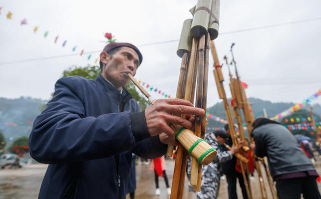 通道 侗寨 立鼓楼