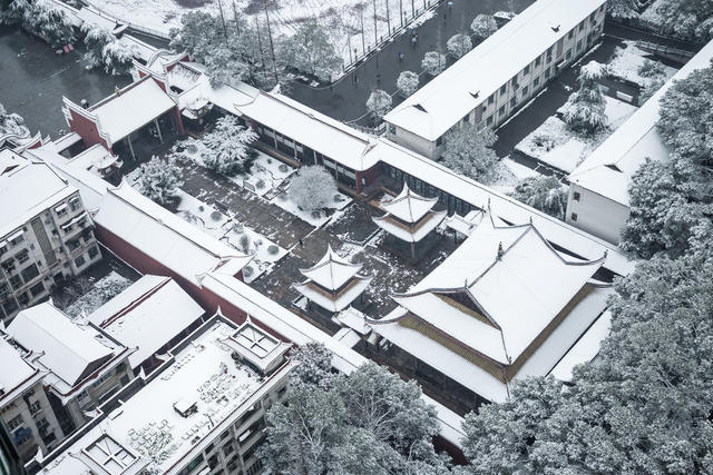 雪景  古建  文庙  孔子  建筑  历史