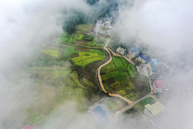 湖南，湘西，田园，风光，梦幻，春天，小雨