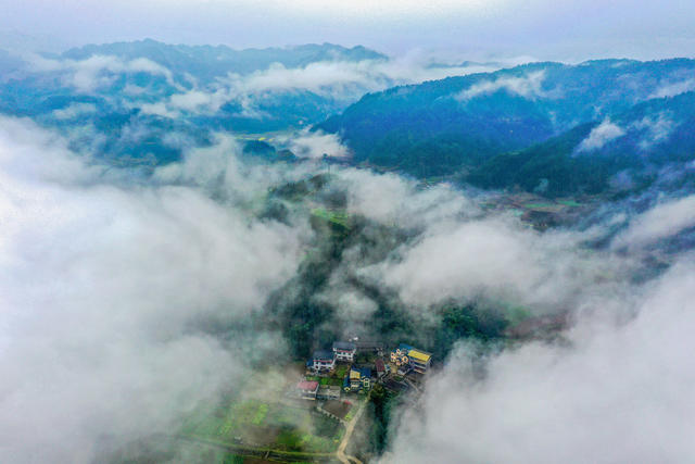 湖南，湘西，田园，风光，梦幻，春天，小雨