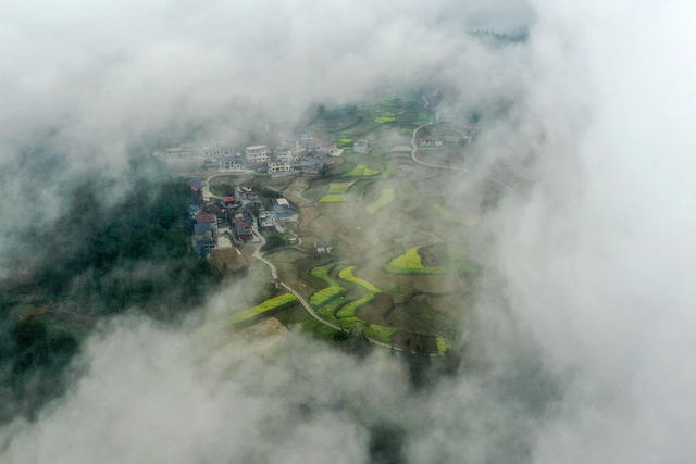湖南，湘西，田园，风光，梦幻，春天，小雨