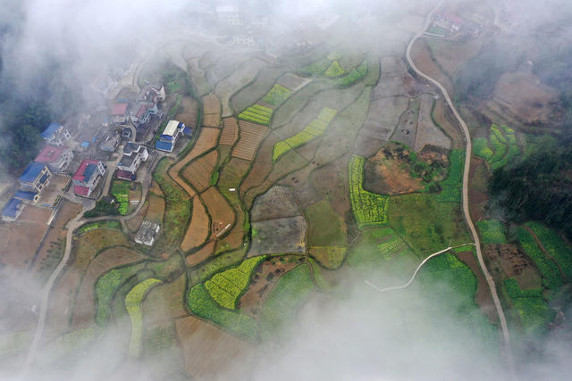湖南，湘西，田园，风光，梦幻，春天，小雨