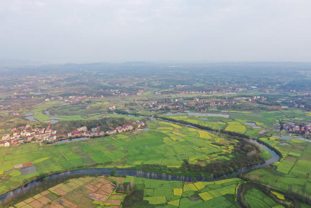 春意浓  乡村  田园  画卷  春耕  水田  自然  风光  风景