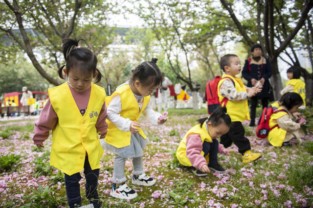 湖南娄底 春游 大自然 幼儿 春日