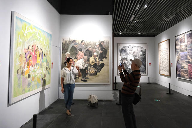 美术创作工程，选送作品，参加第十四届全国美术作品展