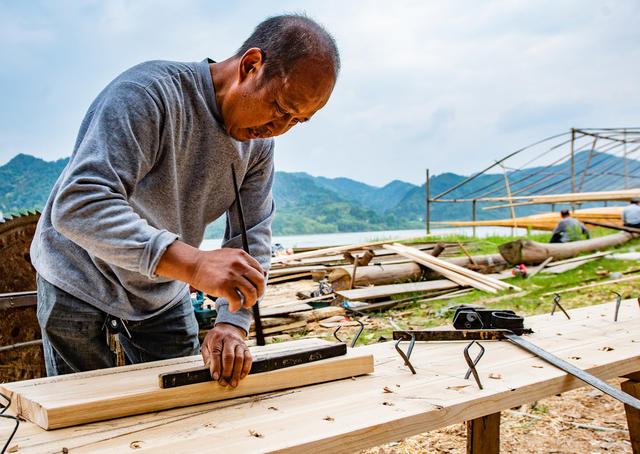 非遗  端午节  龙舟  燕尾龙舟  制作   怀化中方