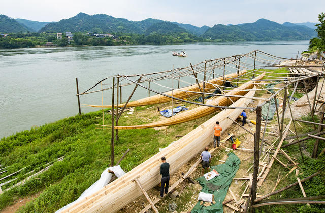 非遗  端午节  龙舟  燕尾龙舟  制作   怀化中方