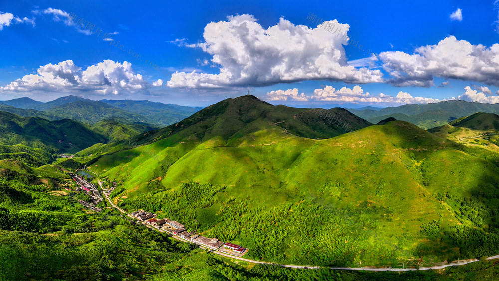 高山生态牧场美景如画