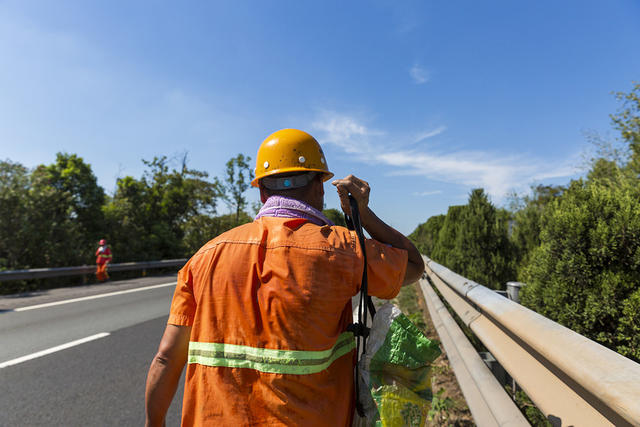 高温、交通、高速公路、工人