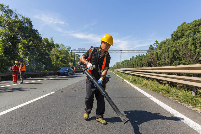 高温、交通、高速公路、工人
