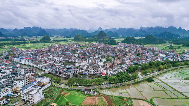 航拍；宁远创5A景区；乡土风光；美丽湾井