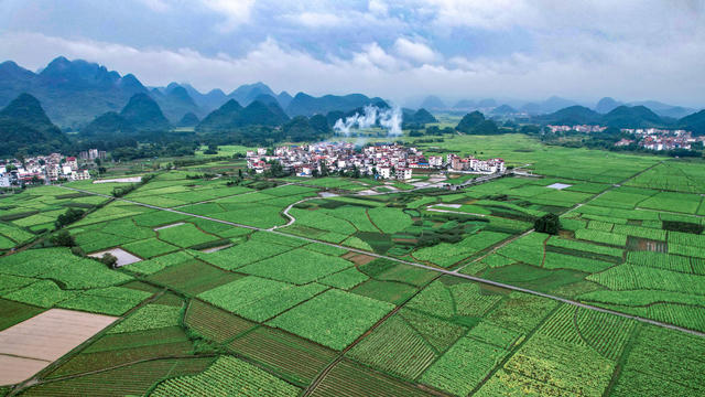 航拍；宁远创5A景区；乡土风光；美丽湾井