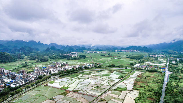 航拍；宁远创5A景区；乡土风光；美丽湾井