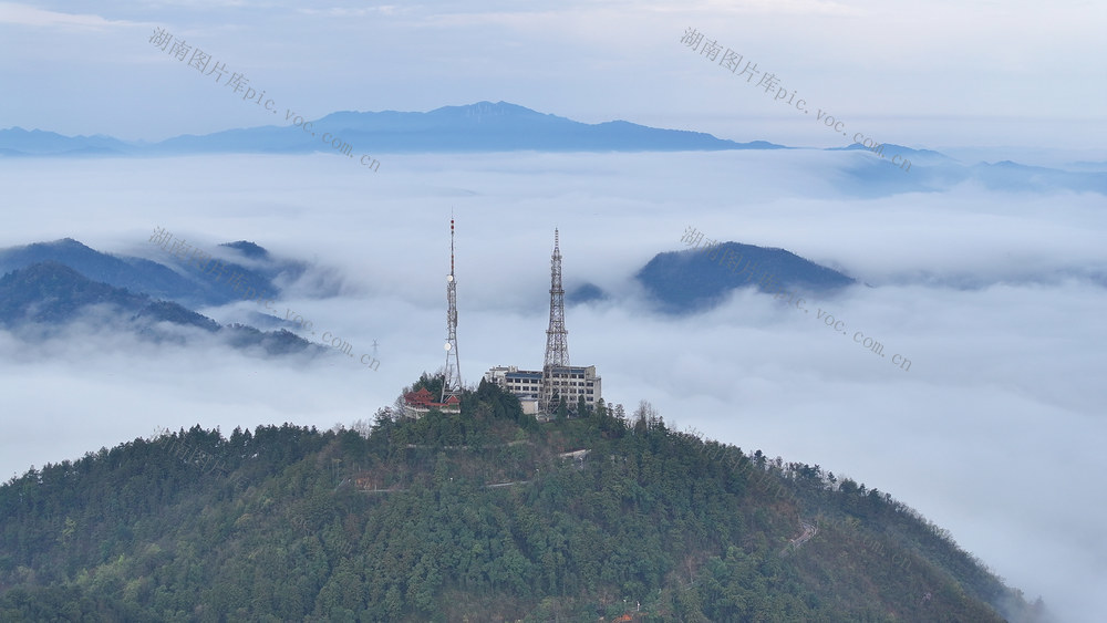 春日，云海，中坡山，怀化，生态画卷