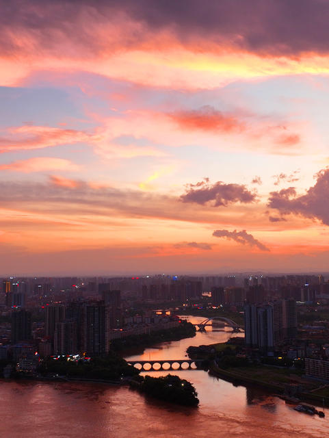 衡阳 石鼓 晚霞