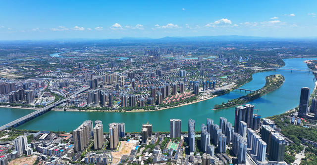 雁城 衡阳 蓝天白云 东洲岛 湘江 乡村 美