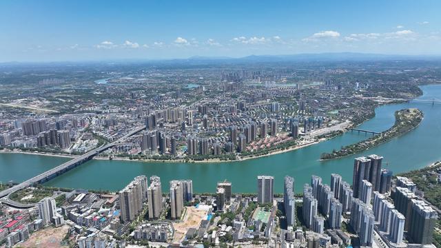 雁城 衡阳 蓝天白云 东洲岛 湘江 乡村 美