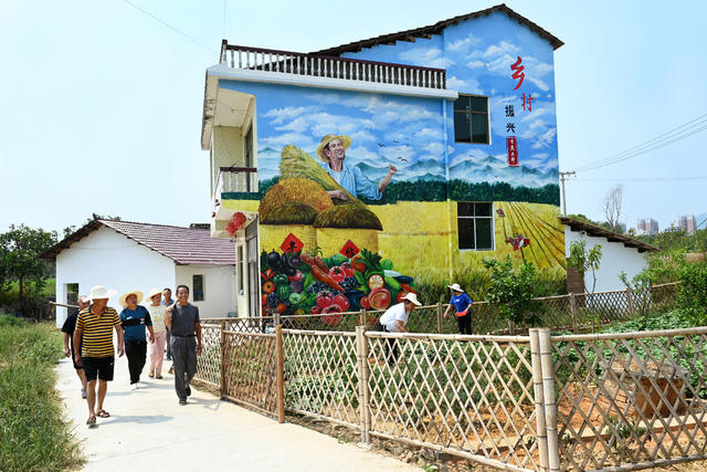 美丽乡村 墙体画 彩绘 农村 乡村振兴 乡村建设 文化
