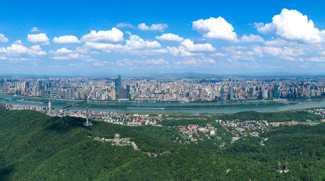 山水洲城 长沙 岳麓山 长沙全景  全景  橘子洲 湘江 一江两岸