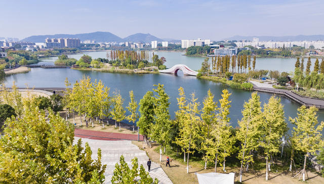 长沙后湖秋色美