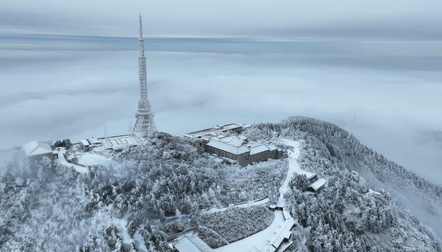 南岳 雪景 雾凇 壮美
